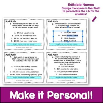 Tips Taxes And Discounts Digital Activity By Lauren Fulton Tpt Tips Taxes And Discounts Digital Activity By Lauren Fulton Tpt