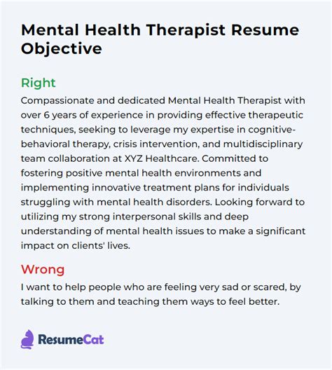 Top 17 Mental Health Therapist Resume Objective Examples Top 17 Mental Health Therapist Resume Objective Examples