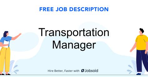 Transportation Manager Job Description Jobsoid Transportation Manager Job Description Jobsoid