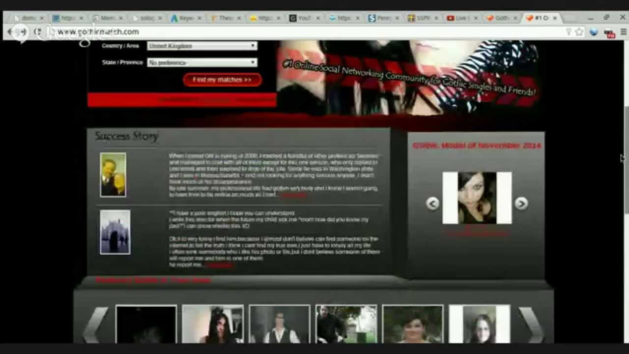 Trying Out A Goth Dating Website Youtube Trying Out A Goth Dating Website Youtube