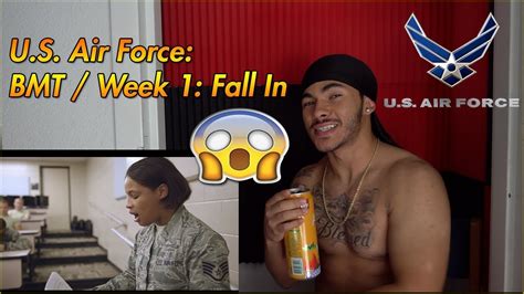 U S Airman Reacts U S Air Force Bmt Week 1 Fall In Youtube U S Airman Reacts U S Air Force Bmt Week 1 Fall In Youtube
