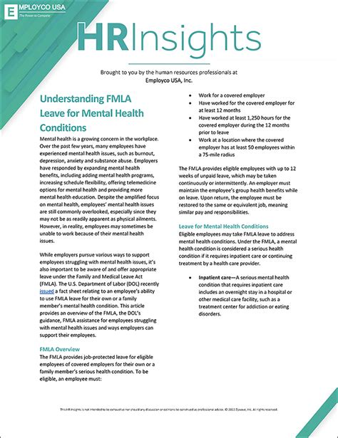 Understanding Fmla Leave For Mental Health Conditions Understanding Fmla Leave For Mental Health Conditions