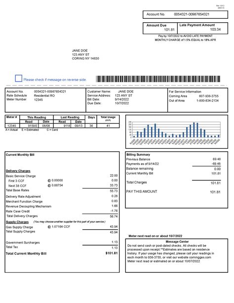 Understanding My Bill Corning Natural Gas Corporation Understanding My Bill Corning Natural Gas Corporation