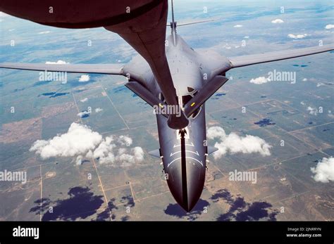 Us Air Force B 1 Bomber On A Training Mission Over The Midwestern