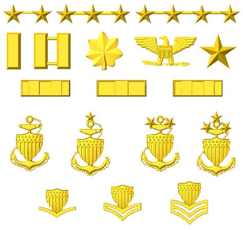 Us Coast Guard Rank Insignia Cnc Military Emblems