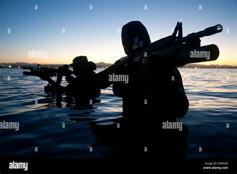 Us Navy Seals During Water Training At Sunrise March 4 2012 In Us Navy Seals During Water Training At Sunrise March 4 2012 In