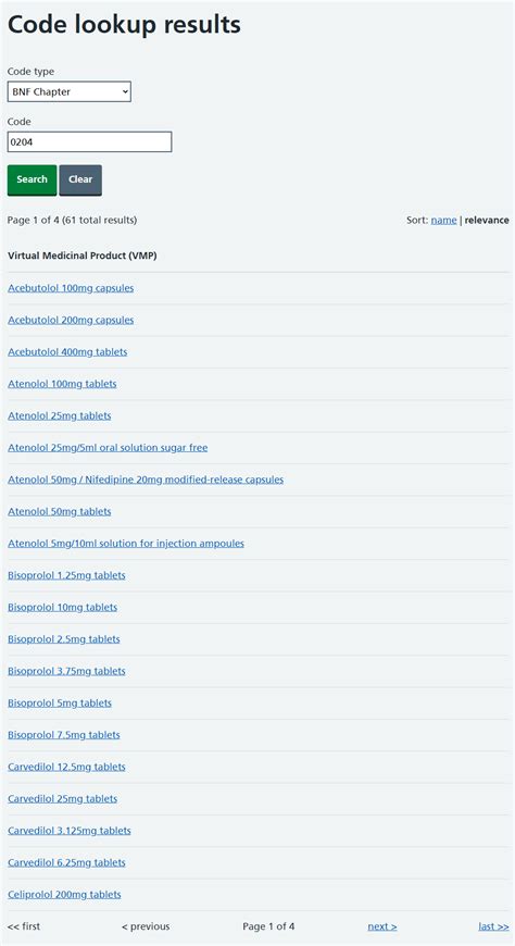 User Guide Code Search British National Formulary Bnf Chapter User Guide Code Search British National Formulary Bnf Chapter