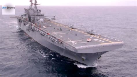 Uss America Aerial View Of The Amphibious Assault Ship In The Uss America Aerial View Of The Amphibious Assault Ship In The