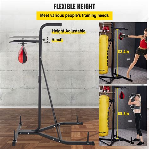 Vevor Heavy Bag Stand With Speed Ball Height Adjustable Punching Bag Vevor Heavy Bag Stand With Speed Ball Height Adjustable Punching Bag