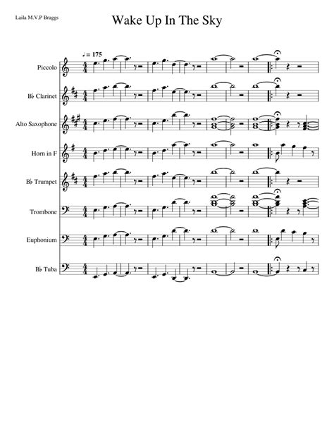 Wake Up In The Sky Sheet Music For Trumpet In B Flat Trombone Wake Up In The Sky Sheet Music For Trumpet In B Flat Trombone