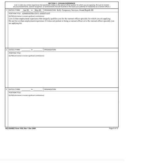Warrant Officer Packet Form Fill Out Printable Pdf Forms Online Warrant Officer Packet Form Fill Out Printable Pdf Forms Online