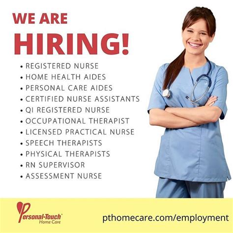 We Are Hiring Personal Touch Provides Home Care Personnel And Related