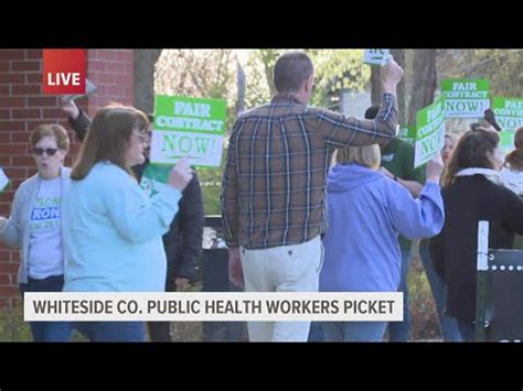 Whiteside County Health Department Workers Picketing Board Meeting Over Whiteside County Health Department Workers Picketing Board Meeting Over