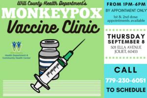 Will County Health Department Will Hold A By Appointment Only Monkeypox