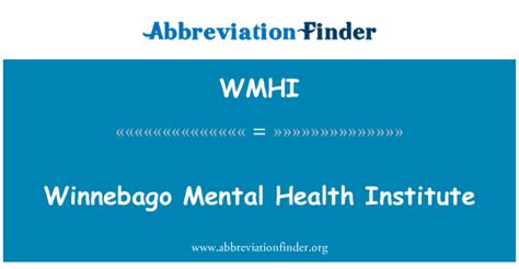 Wmhi Definici N Instituto De Salud Mental Winnebago Winnebago Mental Wmhi Definici N Instituto De Salud Mental Winnebago Winnebago Mental