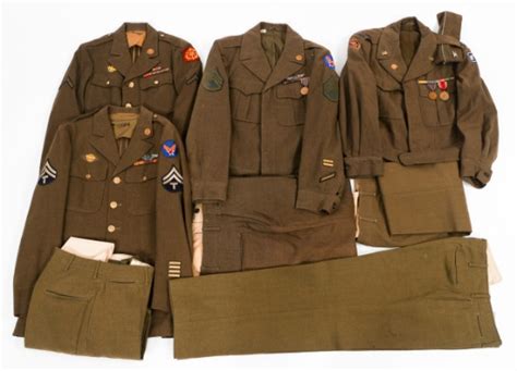 Wwii Army Officer Enlisted Uniforms Guns Military Artifacts Wwii Army Officer Enlisted Uniforms Guns Military Artifacts