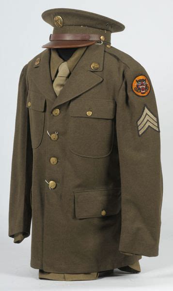Wwii U S Army Enlisted Man S Class A Tunic And Visor Cap With Shirt Wwii U S Army Enlisted Man S Class A Tunic And Visor Cap With Shirt