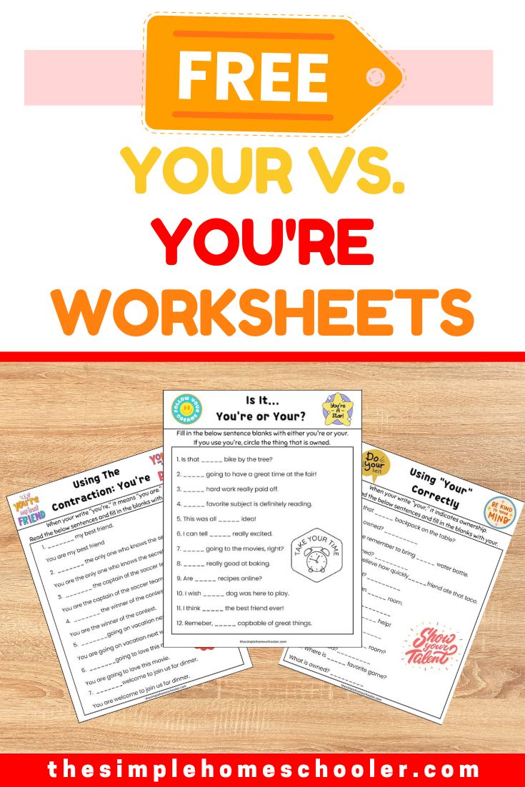 Your You Re Worksheets